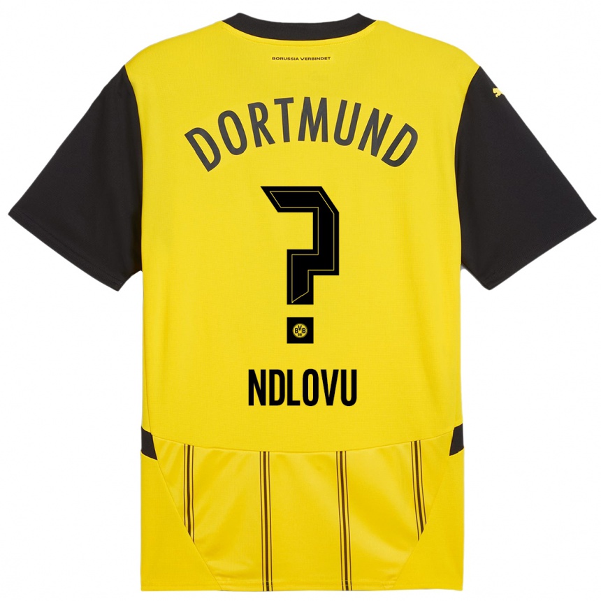נשים כדורגל Desmond Ndlovu #0 צהוב שחור ג'רזי ביתית 2024/25
