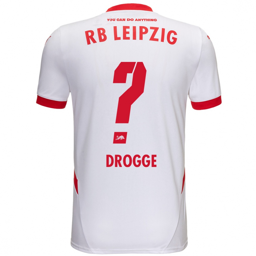 נשים כדורגל Lennert Drogge #0 לבן אדום ג'רזי ביתית 2024/25