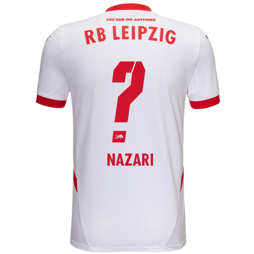 נשים כדורגל Alireza Nazari #0 לבן אדום ג'רזי ביתית 2024/25