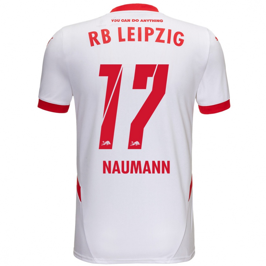 נשים כדורגל Carlos Naumann #17 לבן אדום ג'רזי ביתית 2024/25