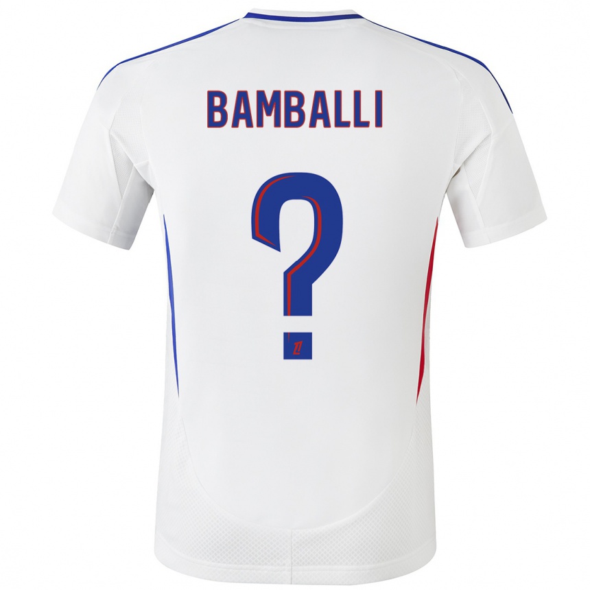 נשים כדורגל Léo Bamballi #0 לבן כחול ג'רזי ביתית 2024/25
