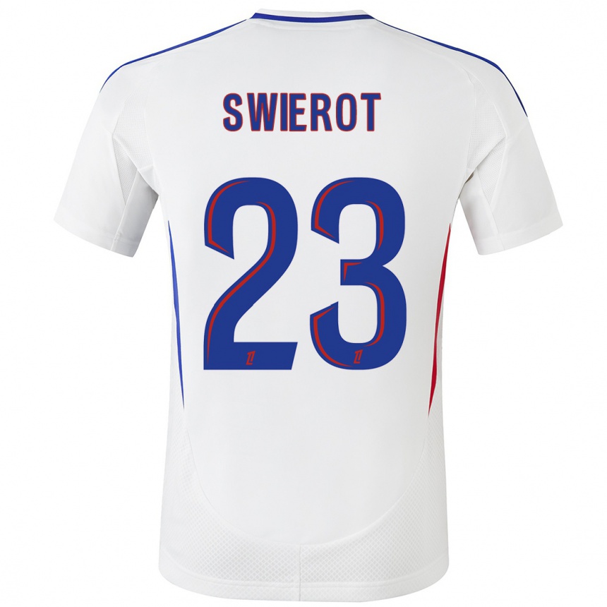 נשים כדורגל Julie Swierot #23 לבן כחול ג'רזי ביתית 2024/25
