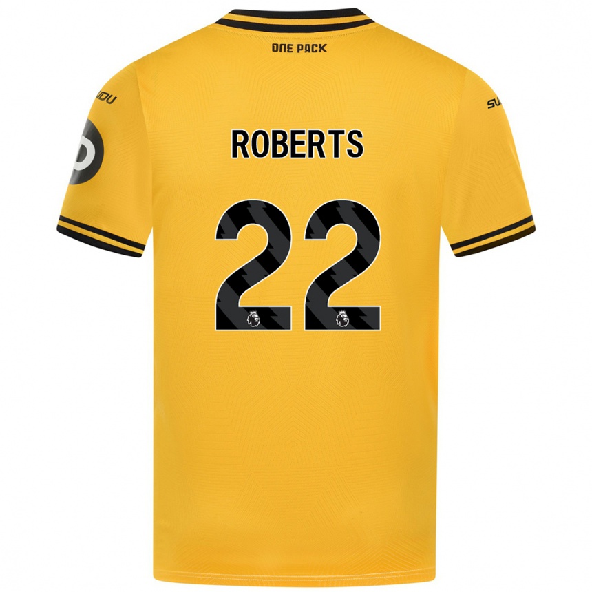 נשים כדורגל Beth Roberts #22 צָהוֹב ג'רזי ביתית 2024/25