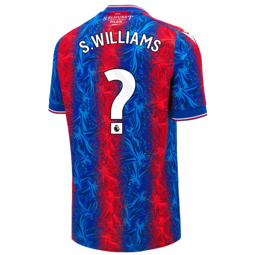 נשים כדורגל Seb Williams #0 פסים כחולים אדומים ג'רזי ביתית 2024/25