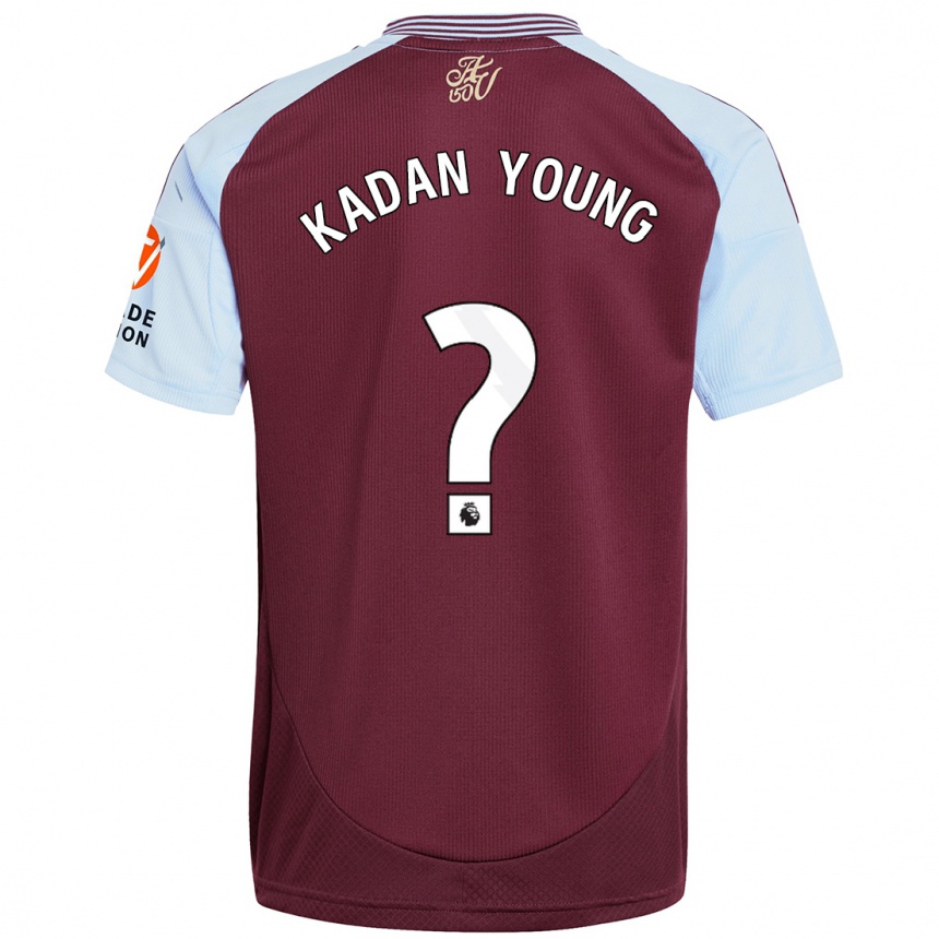 נשים כדורגל Kadan Young #0 כחול שמיים בורדו ג'רזי ביתית 2024/25