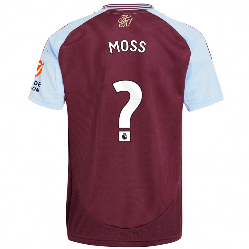 נשים כדורגל Lennon Moss #0 כחול שמיים בורדו ג'רזי ביתית 2024/25
