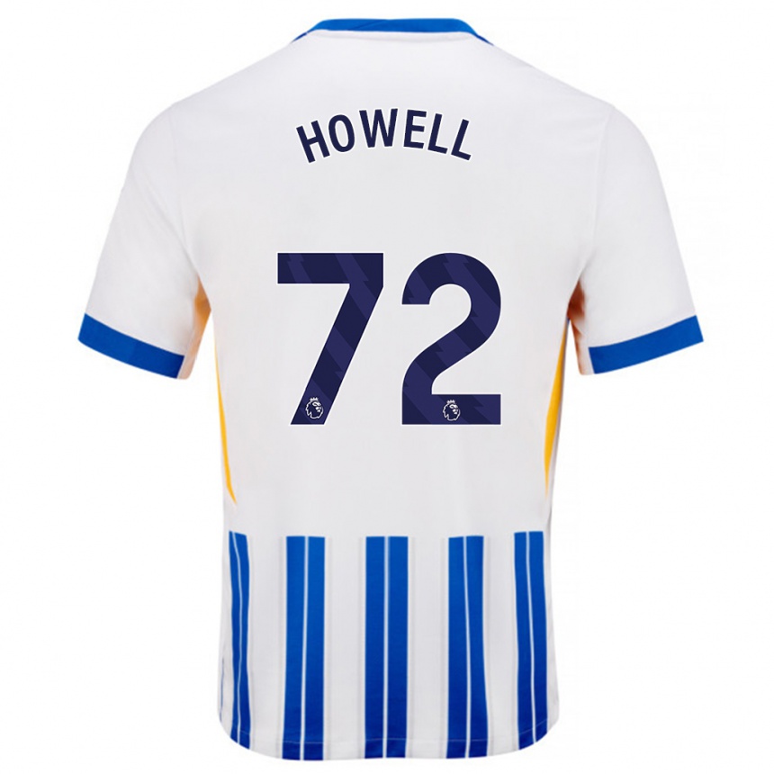 נשים כדורגל Harry Howell #72 פסי סיכה כחולים לבנים ג'רזי ביתית 2024/25