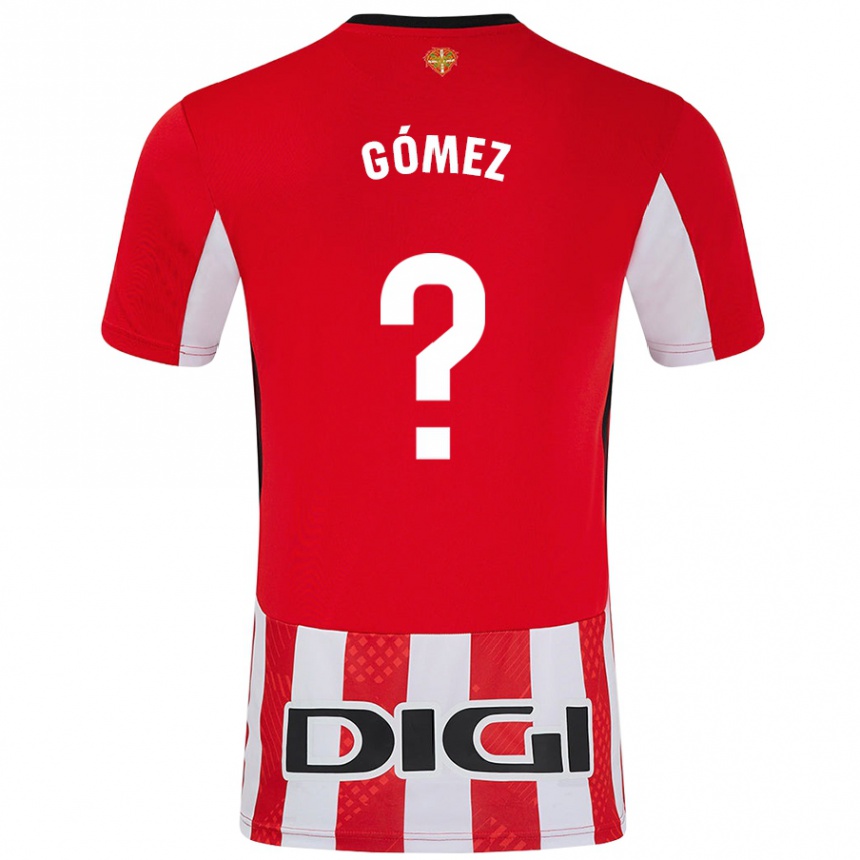 נשים כדורגל Xabi Gómez #0 אדום לבן ג'רזי ביתית 2024/25