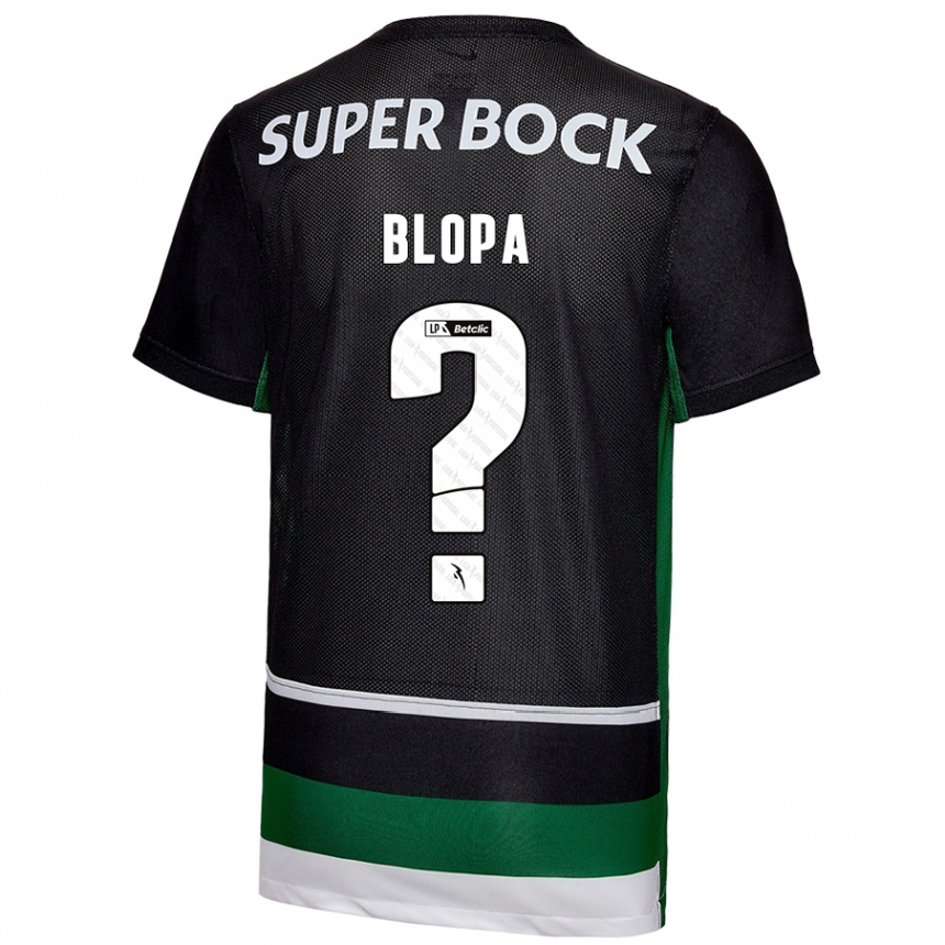 נשים כדורגל Salvador Blopa #0 שחור לבן ירוק ג'רזי ביתית 2024/25