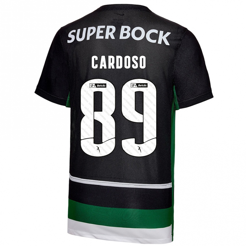 נשים כדורגל Nilton Cardoso #89 שחור לבן ירוק ג'רזי ביתית 2024/25