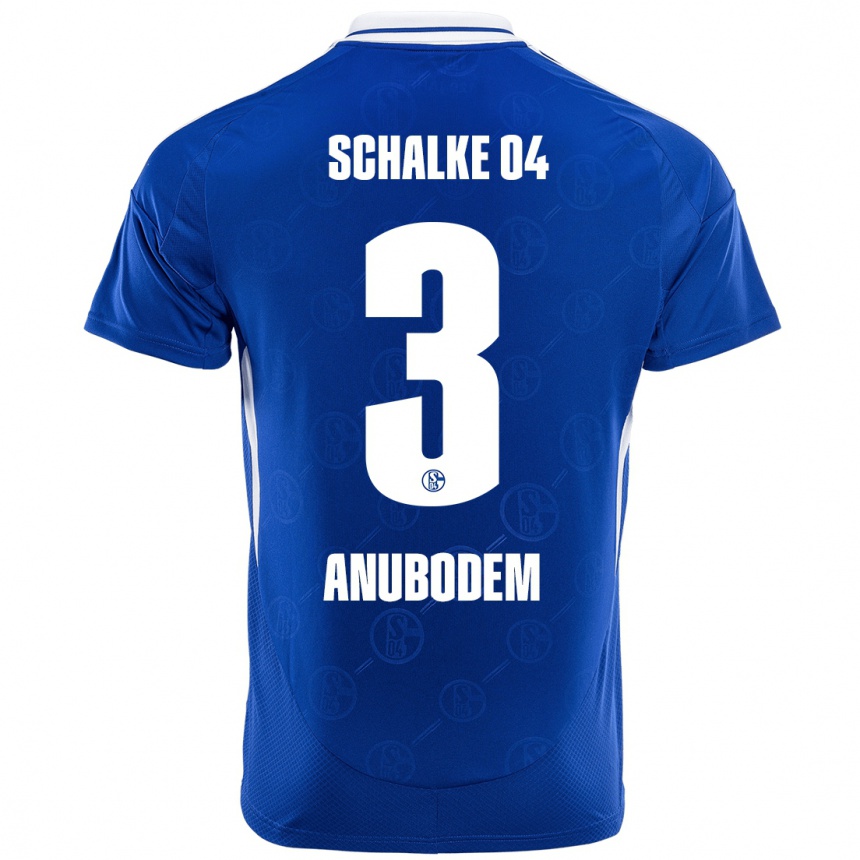נשים כדורגל Ngufor Anubodem #3 כחול רויאל ג'רזי ביתית 2024/25