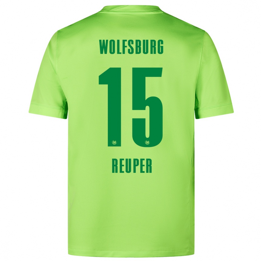 נשים כדורגל Tim Reuper #15 ירוק ניאון ג'רזי ביתית 2024/25