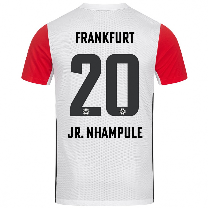 נשים כדורגל Antonio Junior Nhampule #20 אדום לבן ג'רזי ביתית 2024/25