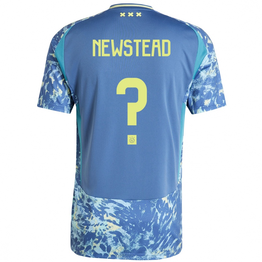 נשים כדורגל Xander Newstead #0 אפור כחול צהוב הרחק ג'רזי 2024/25