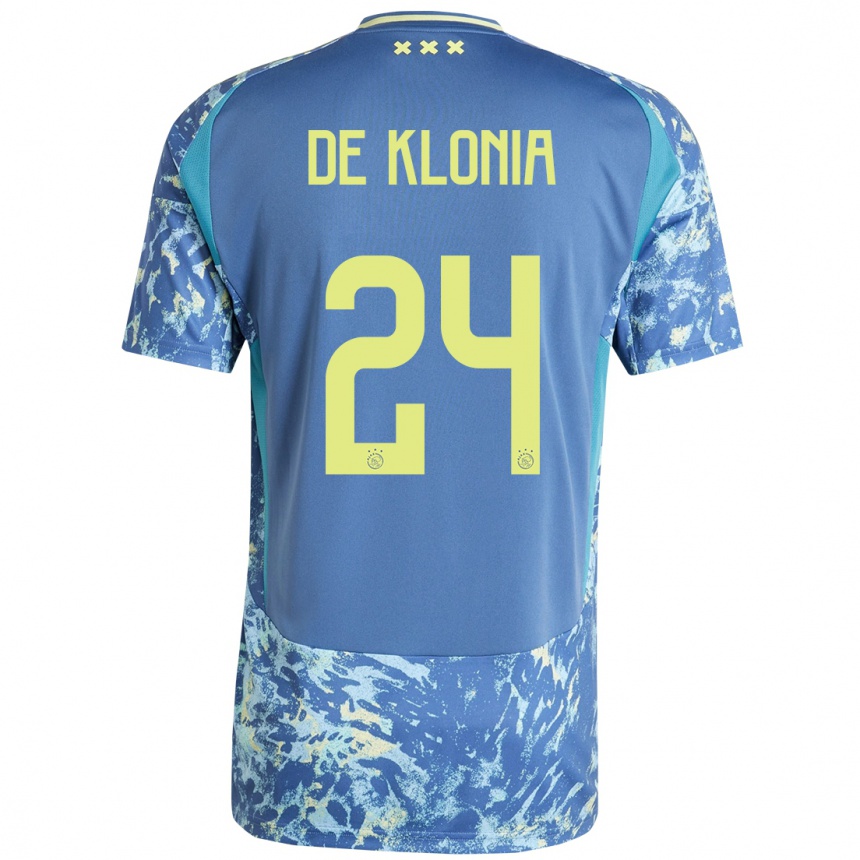 נשים כדורגל Daliyah De Klonia #24 אפור כחול צהוב הרחק ג'רזי 2024/25