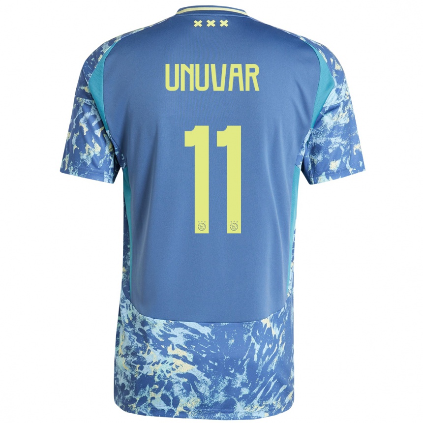 נשים כדורגל Naci Unuvar #11 אפור כחול צהוב הרחק ג'רזי 2024/25