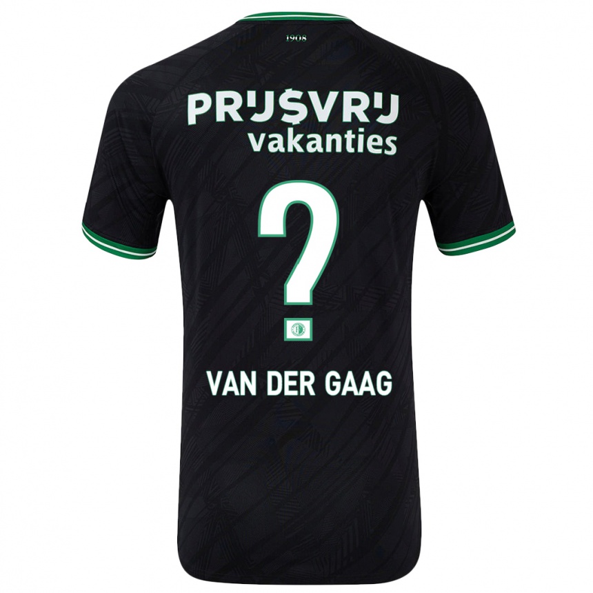 נשים כדורגל Bo Van Der Gaag #0 ירוק שחור הרחק ג'רזי 2024/25