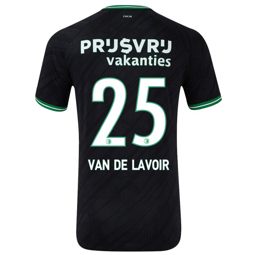 נשים כדורגל Romeé Van De Lavoir #25 ירוק שחור הרחק ג'רזי 2024/25