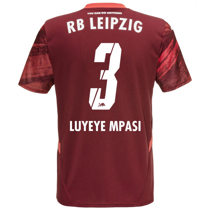 נשים כדורגל Seal Luyeye Mpasi #3 בורדו הרחק ג'רזי 2024/25
