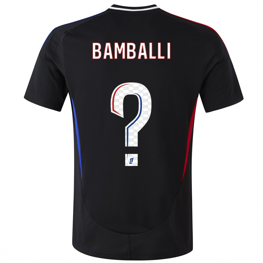 נשים כדורגל Léo Bamballi #0 שָׁחוֹר הרחק ג'רזי 2024/25