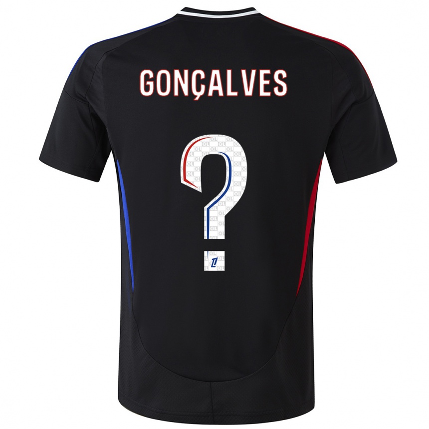 נשים כדורגל Tiago Gonçalves #0 שָׁחוֹר הרחק ג'רזי 2024/25