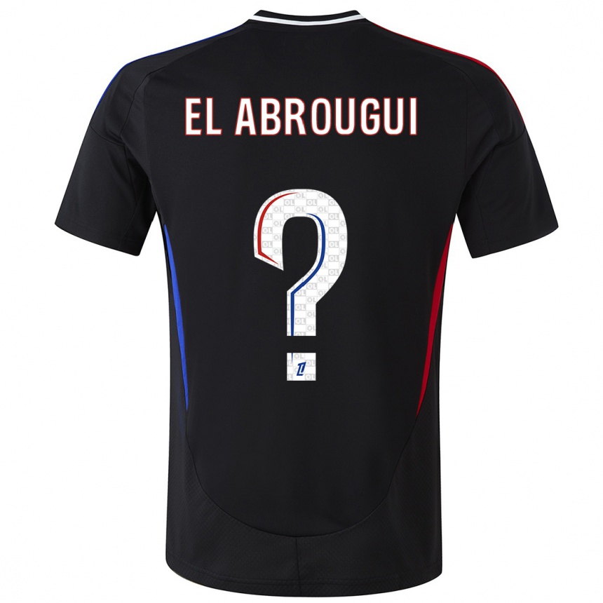 נשים כדורגל Wassim El Abrougui #0 שָׁחוֹר הרחק ג'רזי 2024/25