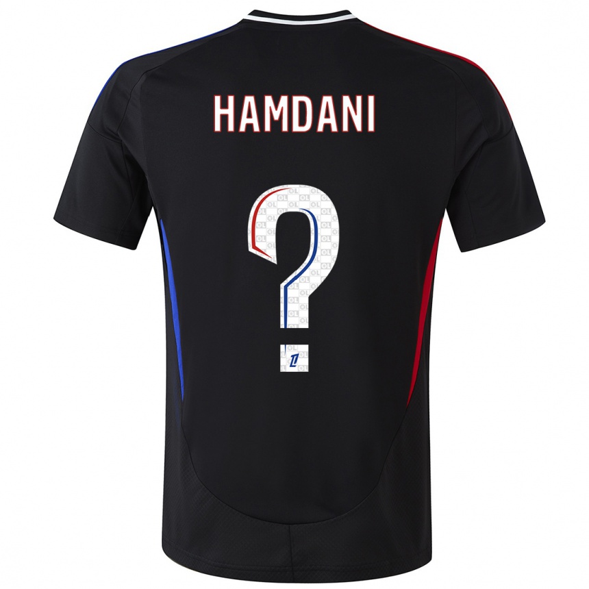 נשים כדורגל Adil Hamdani #0 שָׁחוֹר הרחק ג'רזי 2024/25