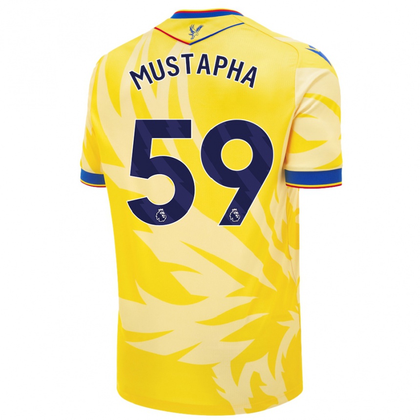 נשים כדורגל Hindolo Mustapha #59 צָהוֹב הרחק ג'רזי 2024/25