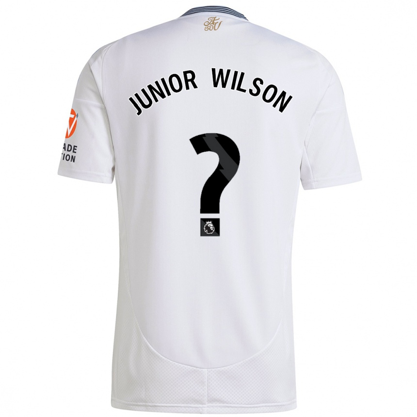 נשים כדורגל Junior Wilson #0 לָבָן הרחק ג'רזי 2024/25