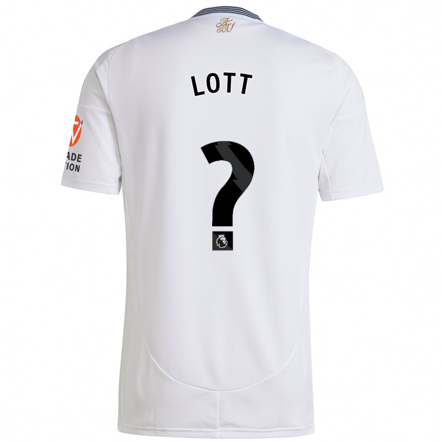 נשים כדורגל Max Lott #0 לָבָן הרחק ג'רזי 2024/25