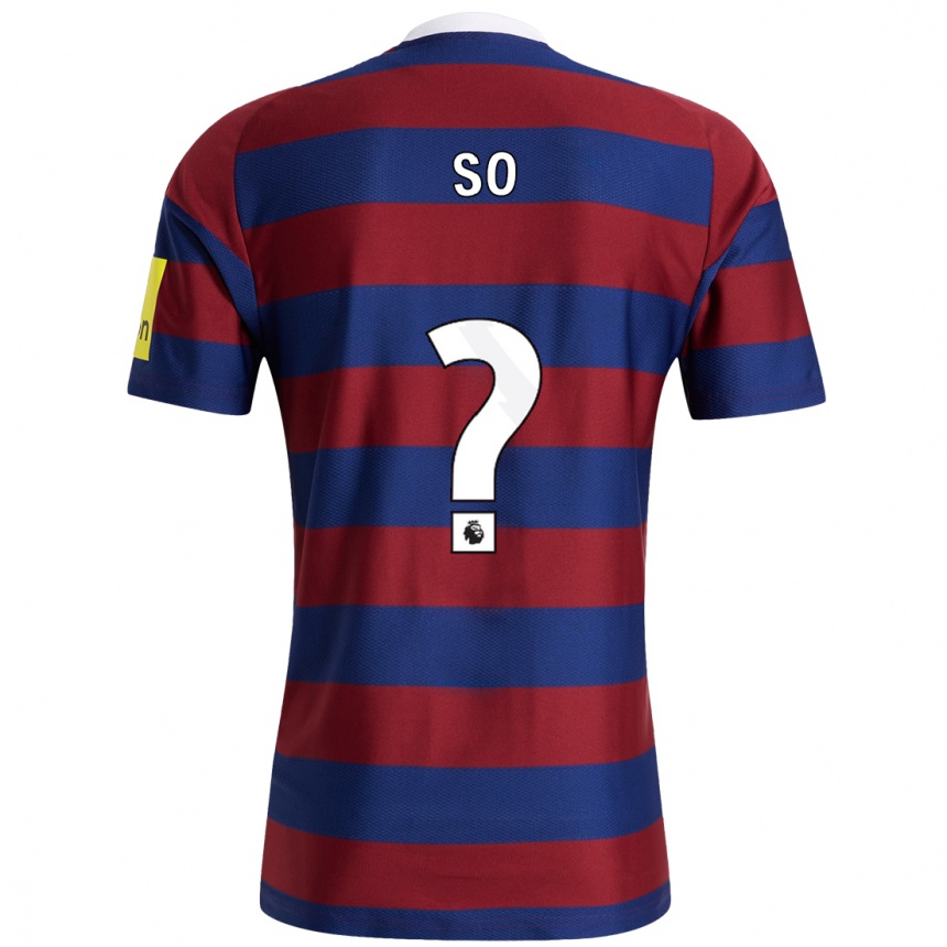 נשים כדורגל Fabio So #0 כחול כהה בורדו הרחק ג'רזי 2024/25