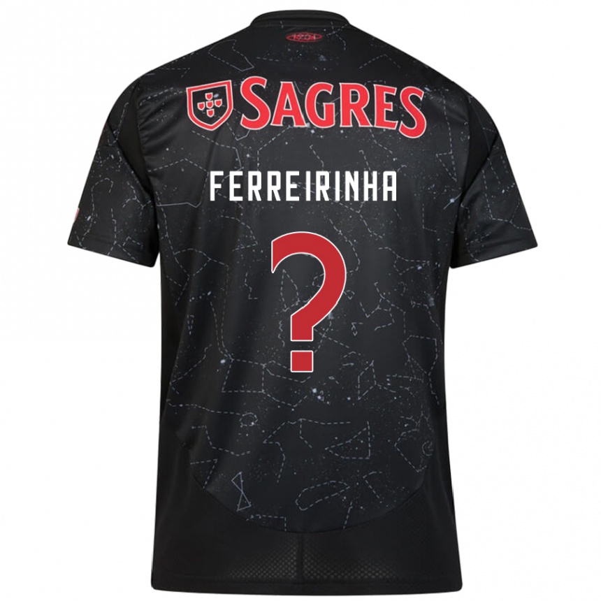 נשים כדורגל Afonso Ferreirinha #0 שחור אדום הרחק ג'רזי 2024/25