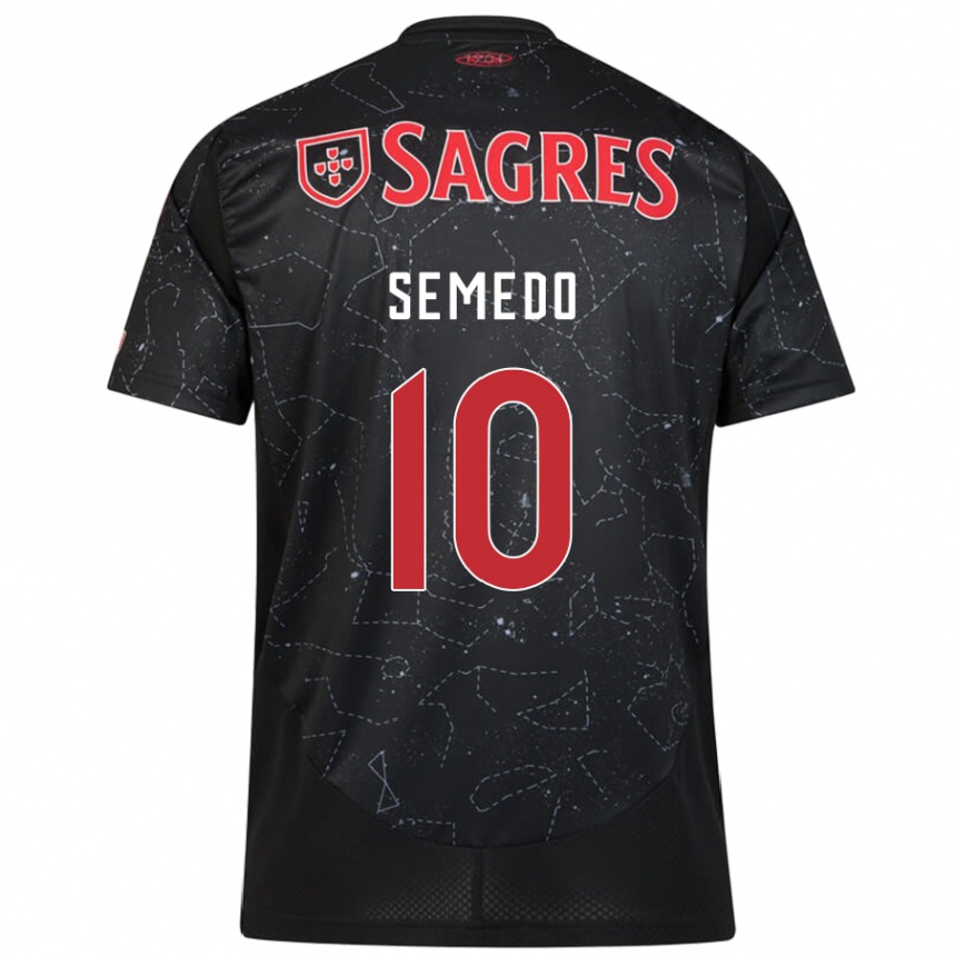 נשים כדורגל Andreson Semedo #10 שחור אדום הרחק ג'רזי 2024/25