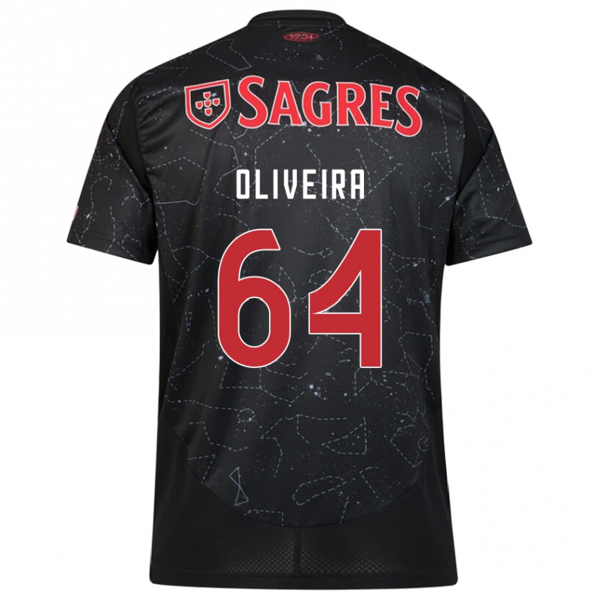 נשים כדורגל Gonçalo Oliveira #64 שחור אדום הרחק ג'רזי 2024/25