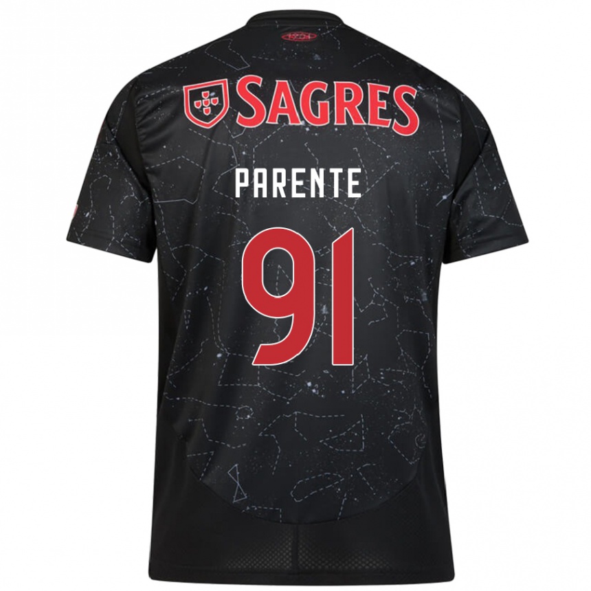 נשים כדורגל Tiago Parente #91 שחור אדום הרחק ג'רזי 2024/25
