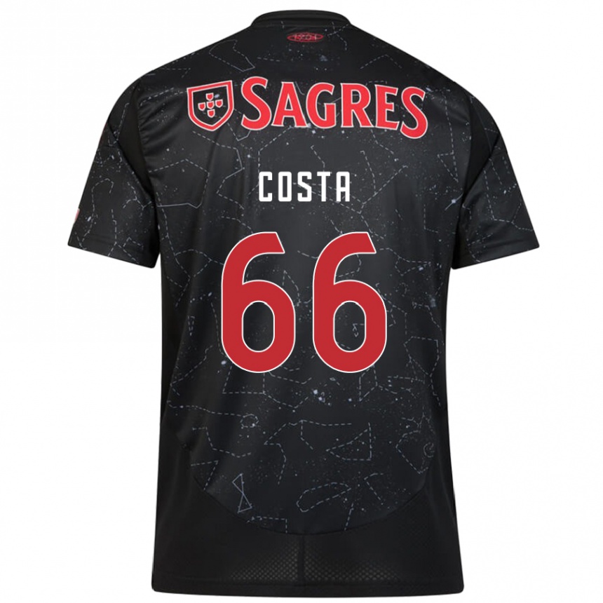 נשים כדורגל Rute Costa #66 שחור אדום הרחק ג'רזי 2024/25