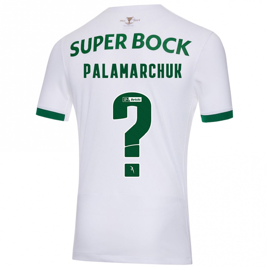 נשים כדורגל Cristiano Vitaly Palamarchuk #0 ירוק לבן הרחק ג'רזי 2024/25