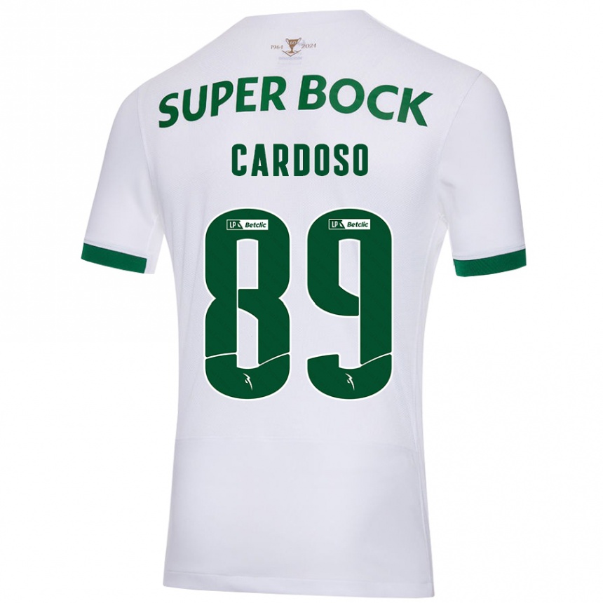 נשים כדורגל Nilton Cardoso #89 ירוק לבן הרחק ג'רזי 2024/25