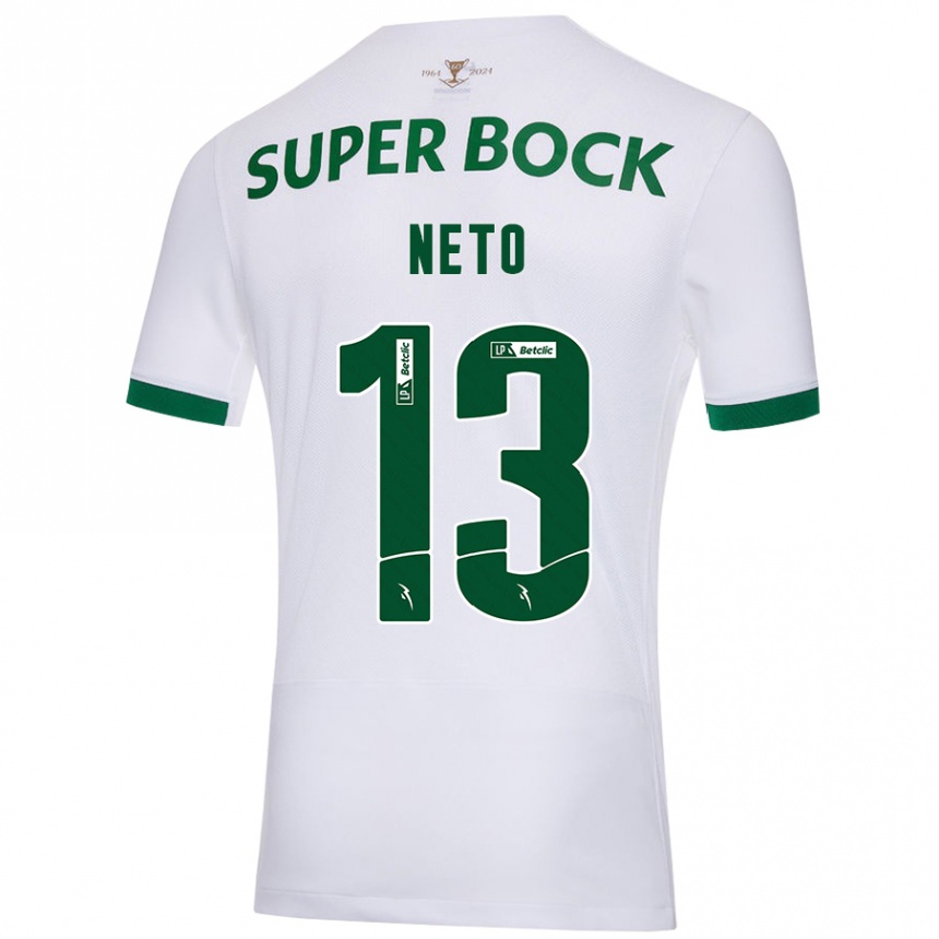 נשים כדורגל לואיס נטו #13 ירוק לבן הרחק ג'רזי 2024/25
