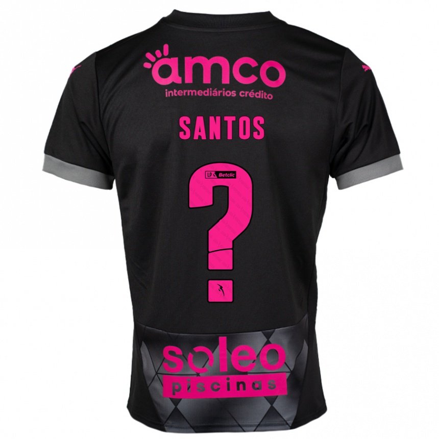 נשים כדורגל Matheus Santos #0 שחור ורוד הרחק ג'רזי 2024/25
