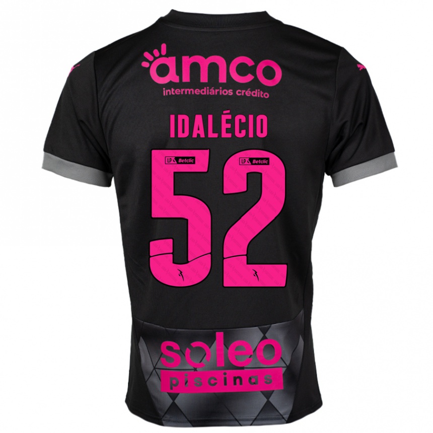 נשים כדורגל Idalécio #52 שחור ורוד הרחק ג'רזי 2024/25