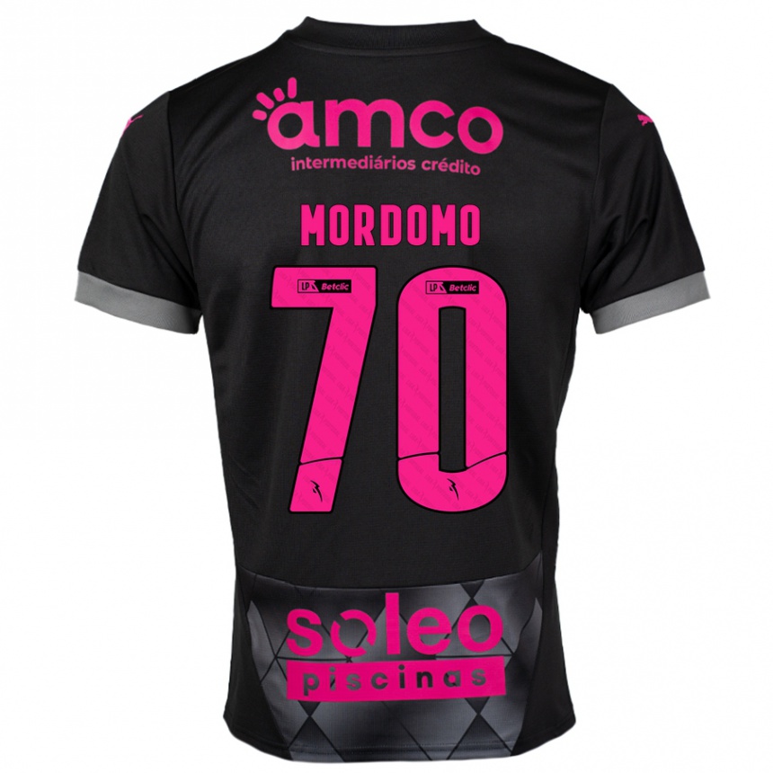 נשים כדורגל Mordomo #70 שחור ורוד הרחק ג'רזי 2024/25
