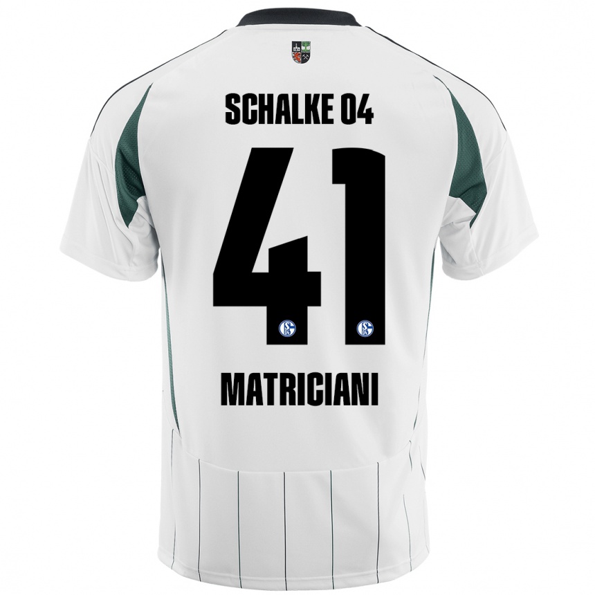 נשים כדורגל Henning Matriciani #41 ירוק לבן הרחק ג'רזי 2024/25