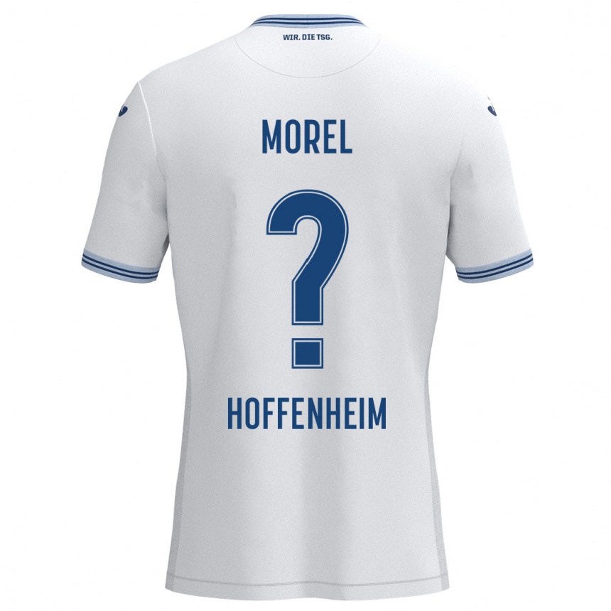 נשים כדורגל Briek Morel #0 כחול לבן הרחק ג'רזי 2024/25