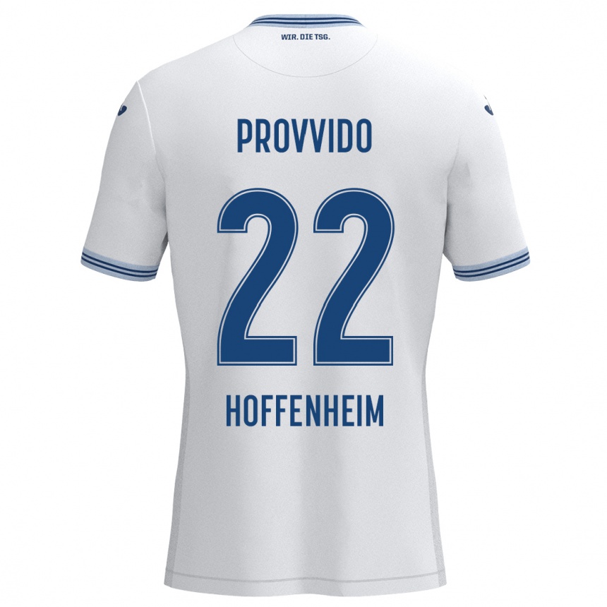 נשים כדורגל Luca Provvido #22 כחול לבן הרחק ג'רזי 2024/25