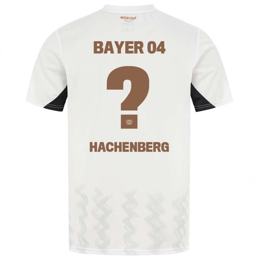 נשים כדורגל Merlin Hachenberg #0 לבן שחור הרחק ג'רזי 2024/25