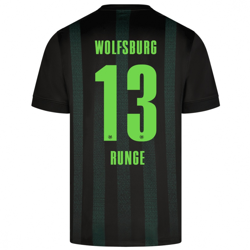 נשים כדורגל Mads Runge #13 ירוק כהה הרחק ג'רזי 2024/25