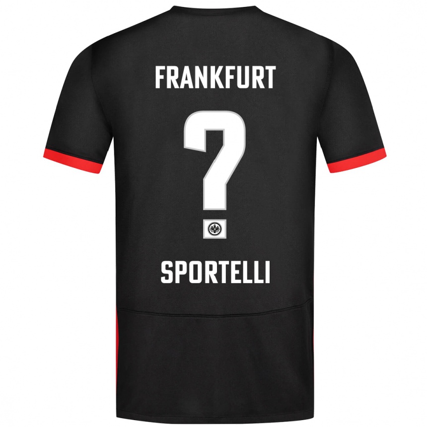 נשים כדורגל Flavio Sportelli #0 שָׁחוֹר הרחק ג'רזי 2024/25