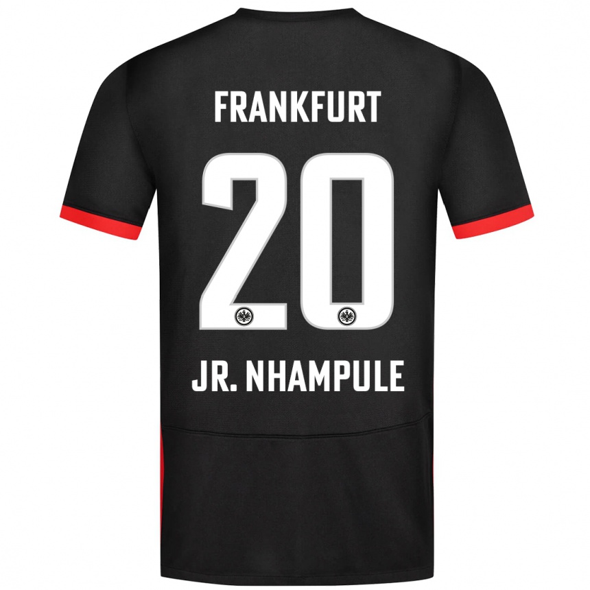 נשים כדורגל Antonio Junior Nhampule #20 שָׁחוֹר הרחק ג'רזי 2024/25