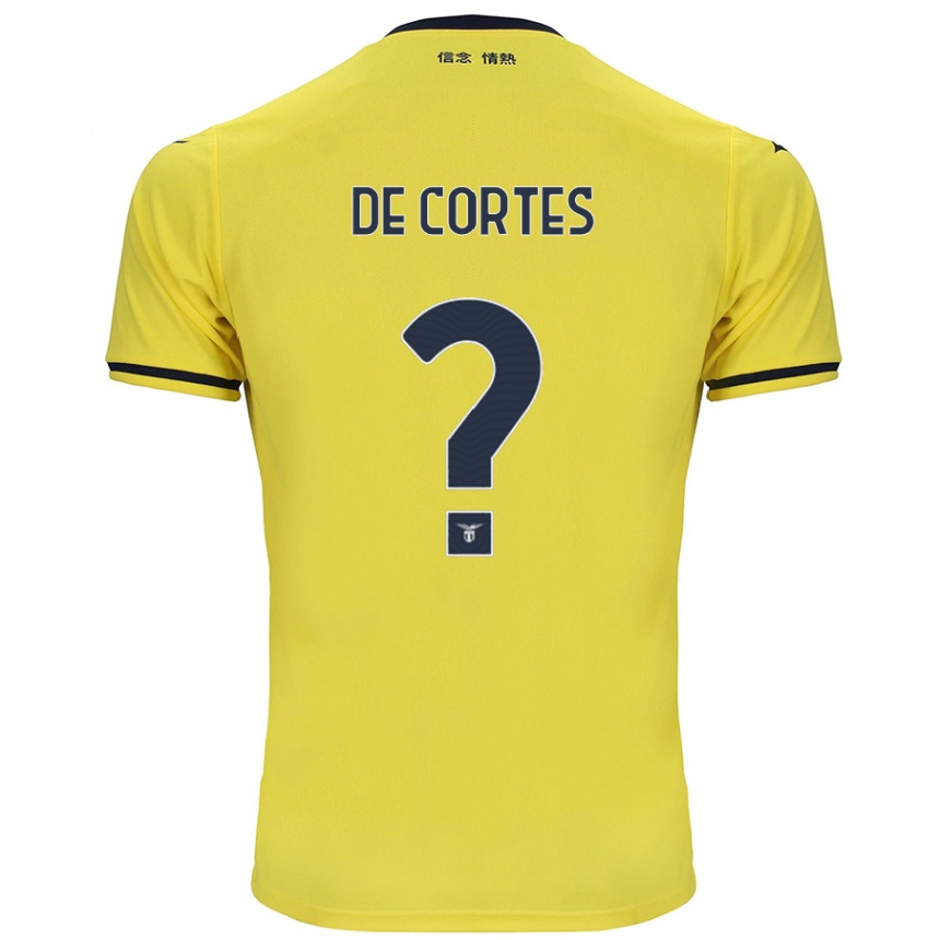 נשים כדורגל Alessandro De Cortes #0 צָהוֹב הרחק ג'רזי 2024/25